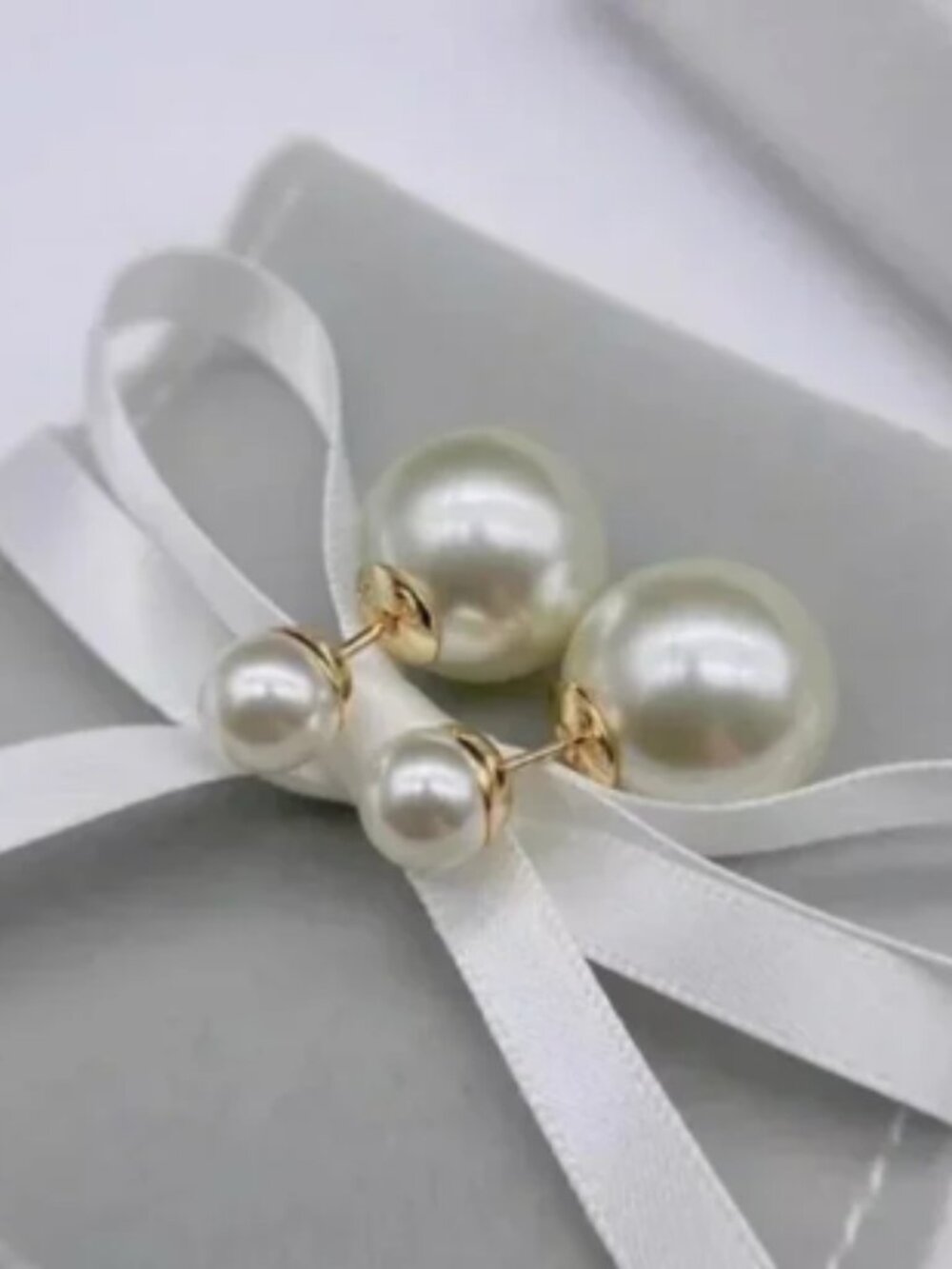 Double Pearl Earrings